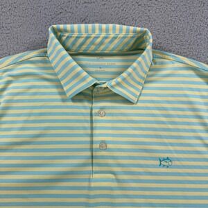 Southern Tide Mens Polo Shirt Size L Striped Short Sleeve Golf Casual